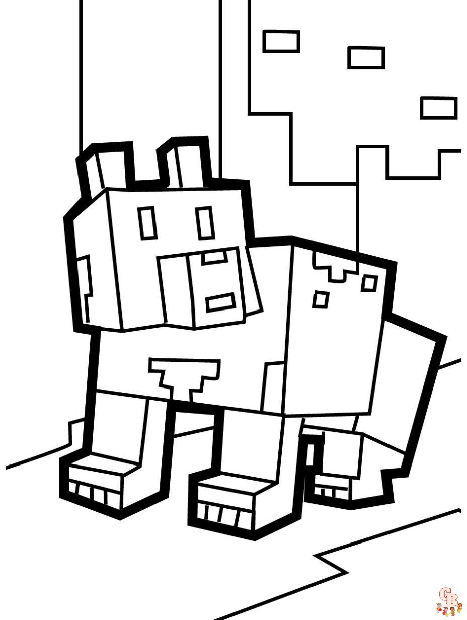 minecraft printable coloring pages