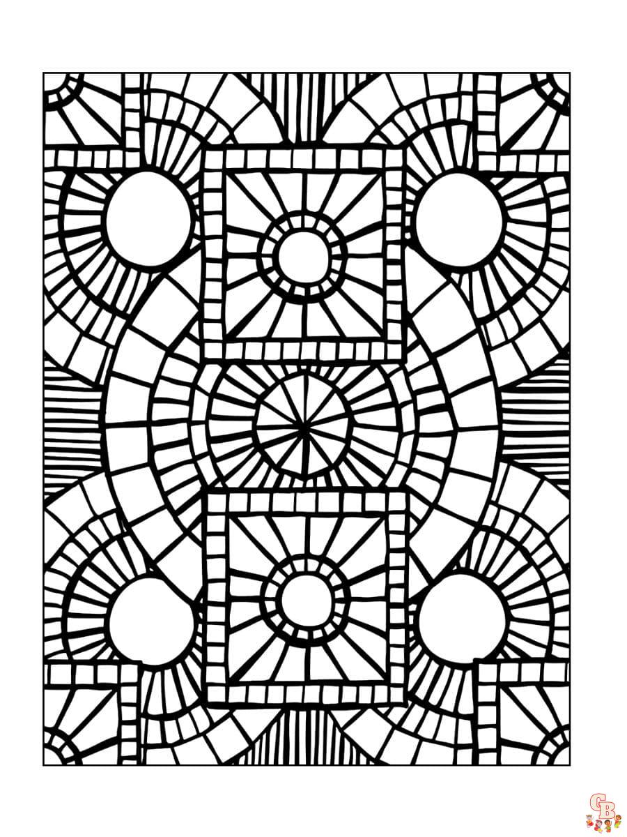 mosaic coloring pages