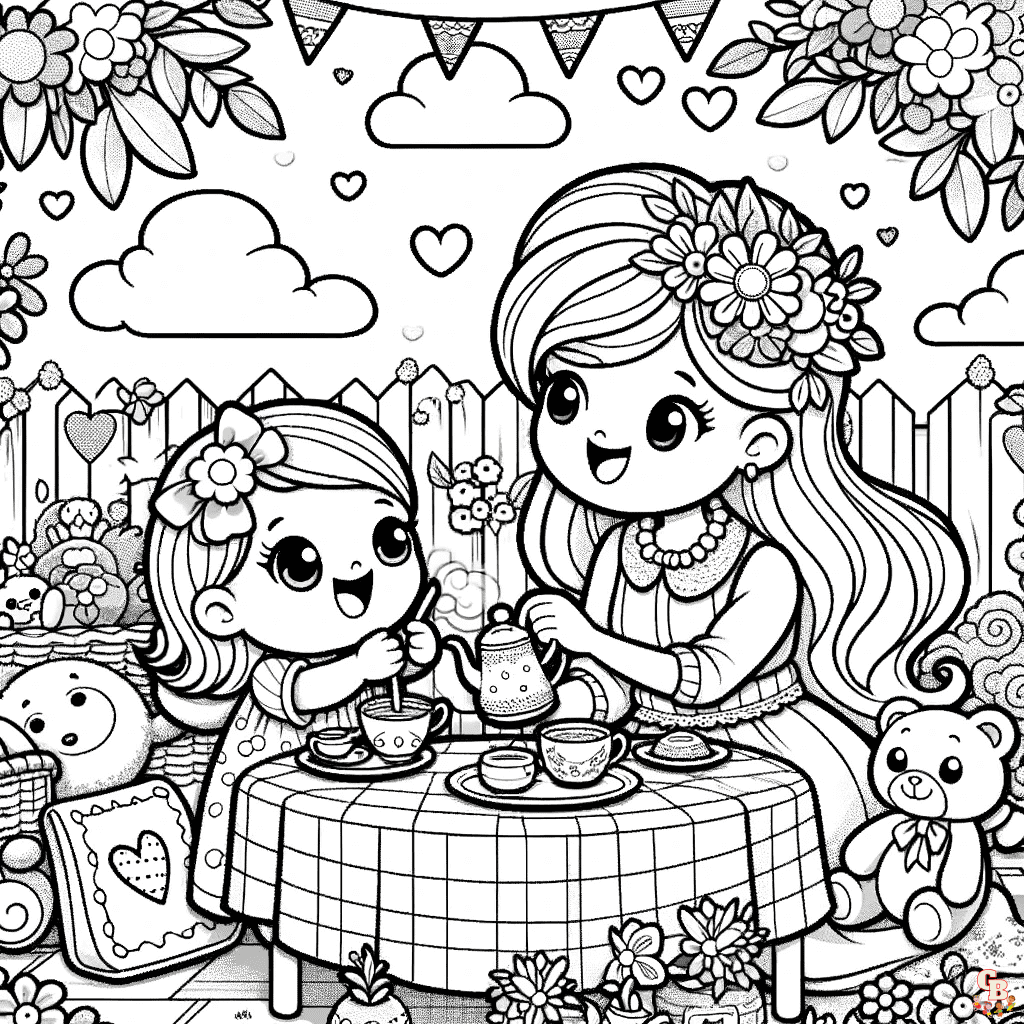 mothers day coloring pages free printable