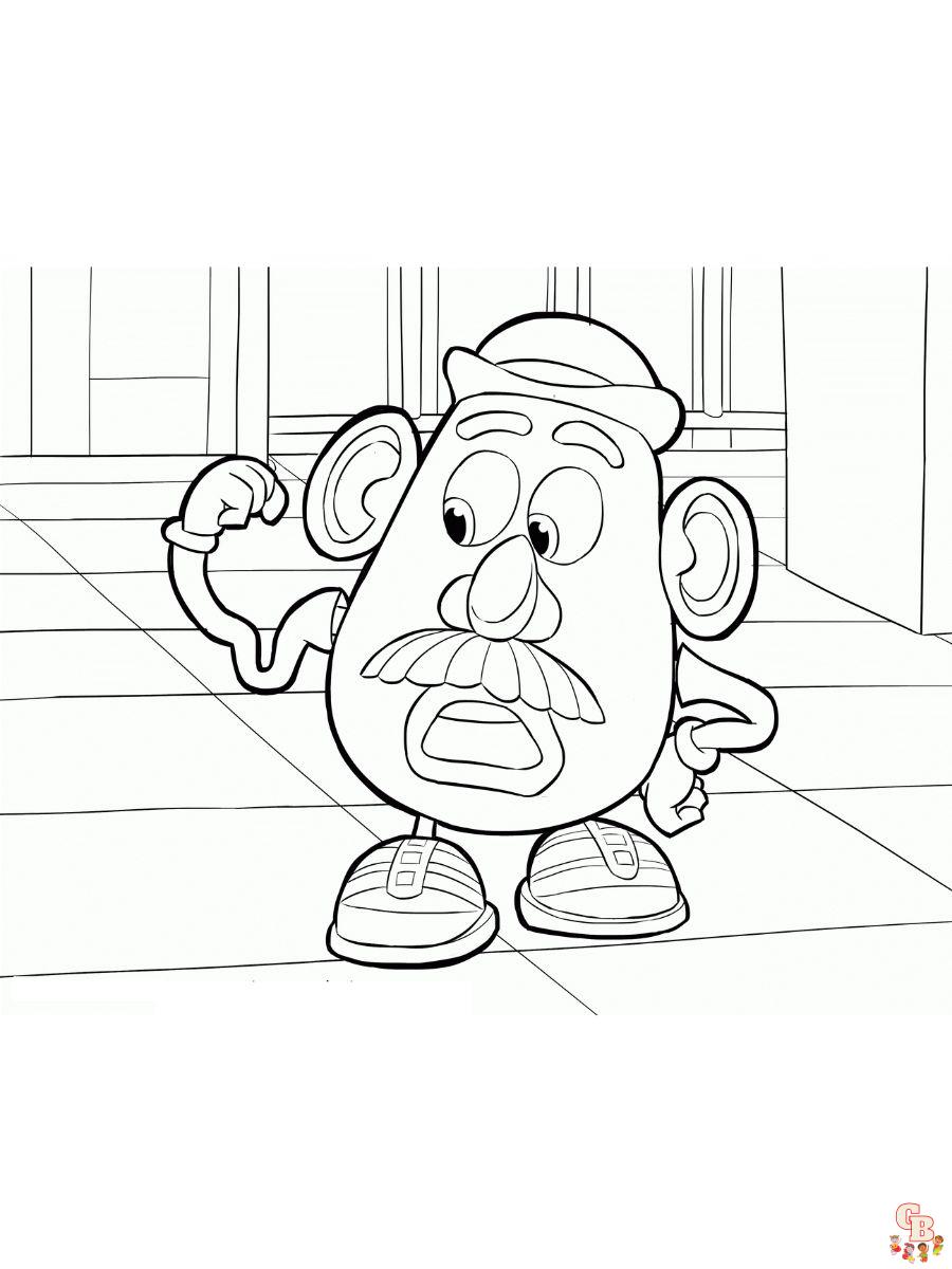 mr potato head coloring page for kids