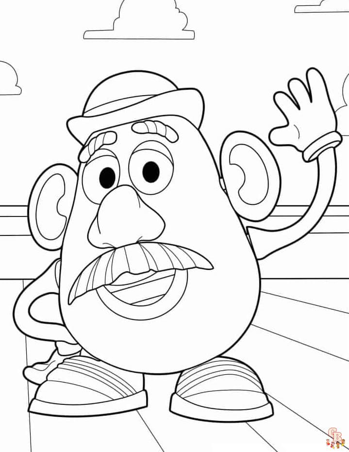 mr potato head coloring pages printable