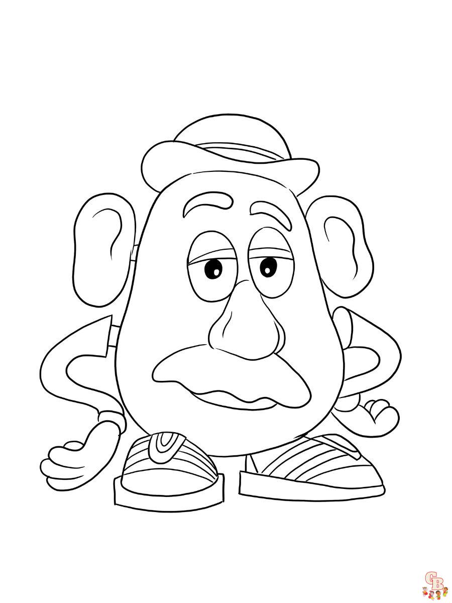mr potato head coloring pages simple