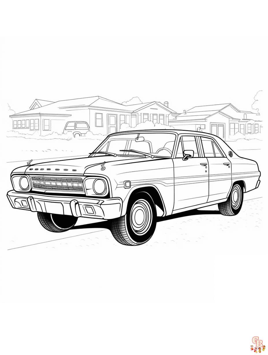 muscle car coloring pages