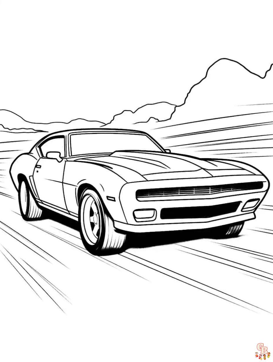 muscle car mustang coloring pages