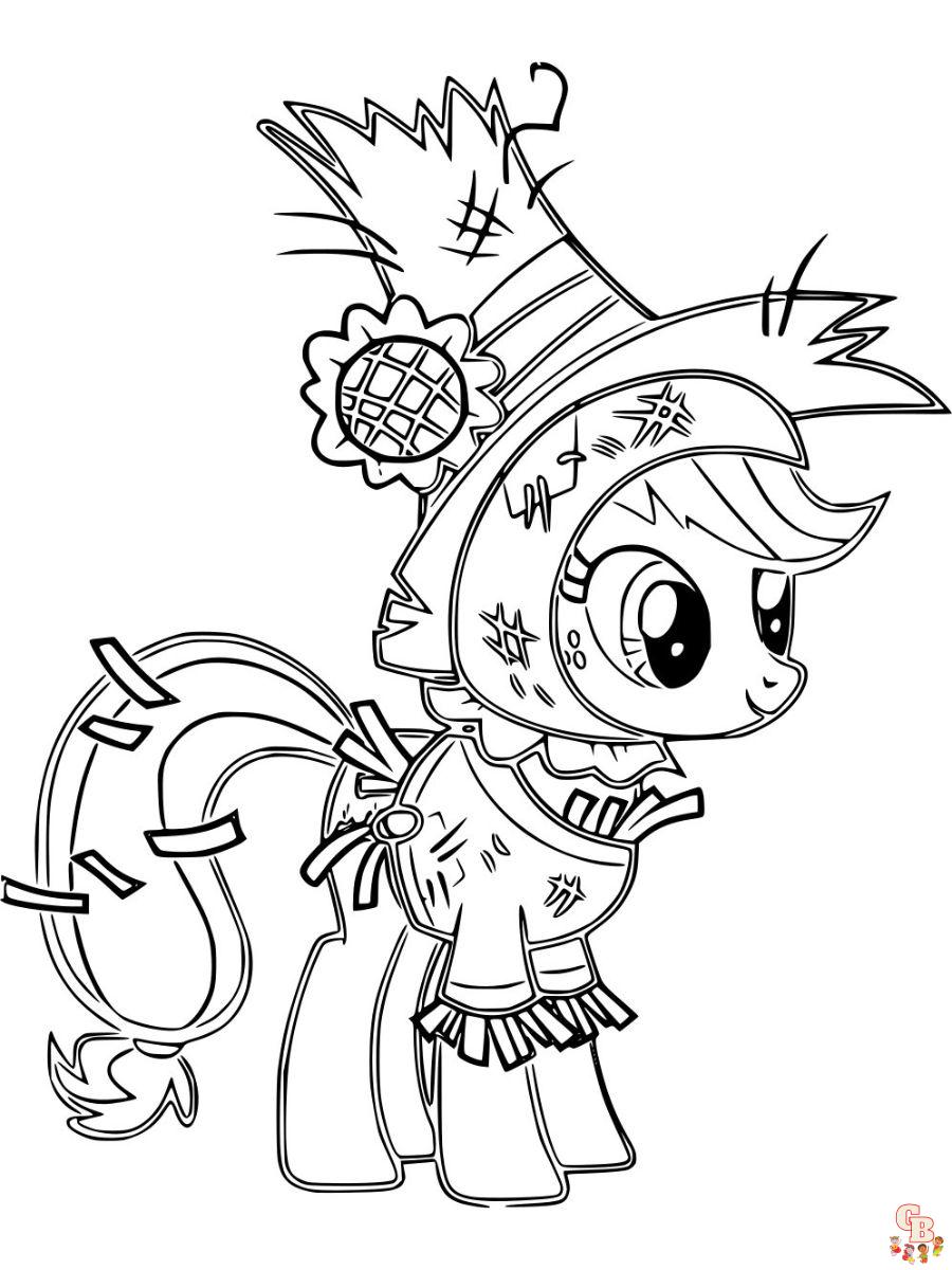 my little pony applejack coloring page