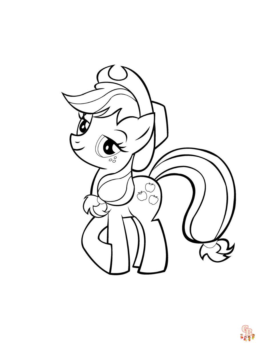 my little pony coloring pages applejack