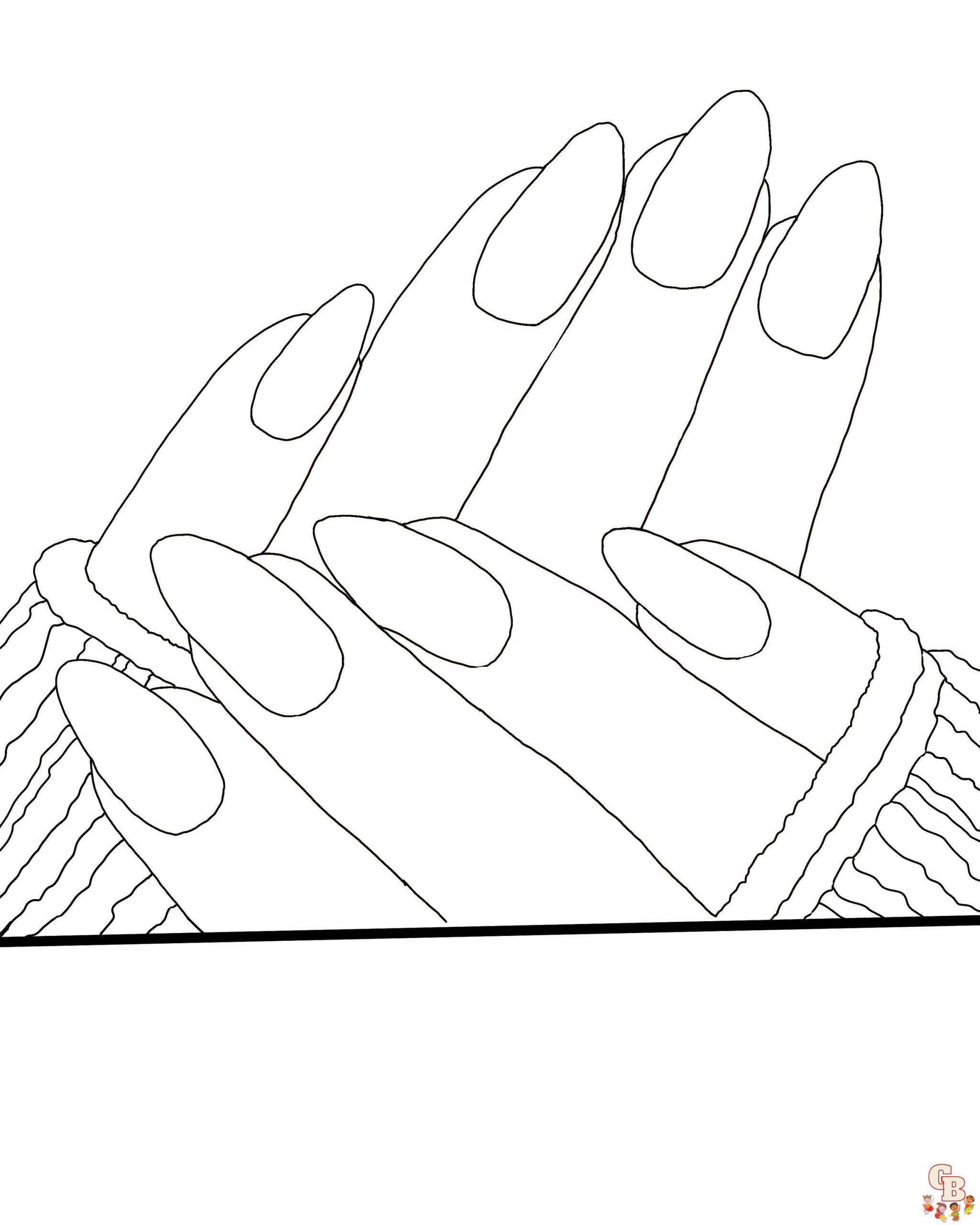 nail coloring pages free