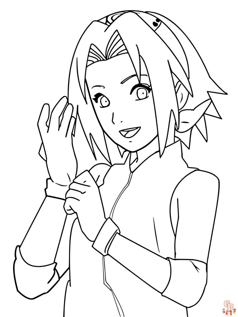 naruto coloring pages sakura