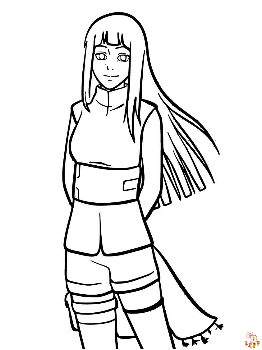 naruto hinata coloring pages