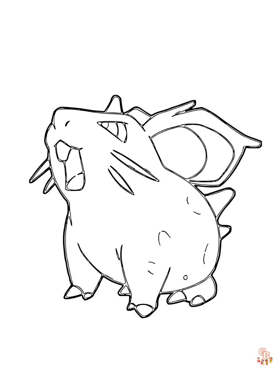 nidoran coloring pages