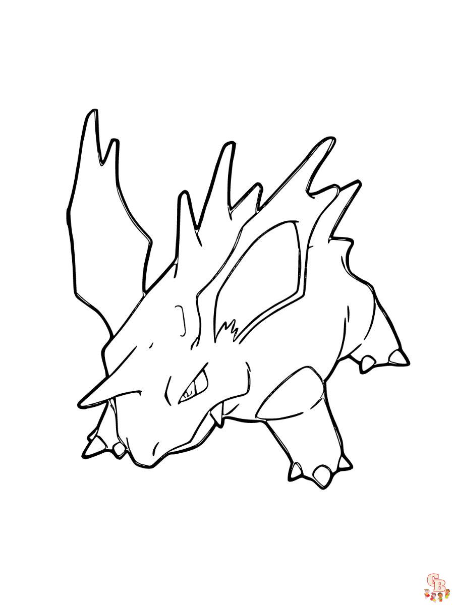 nidorino coloring pages