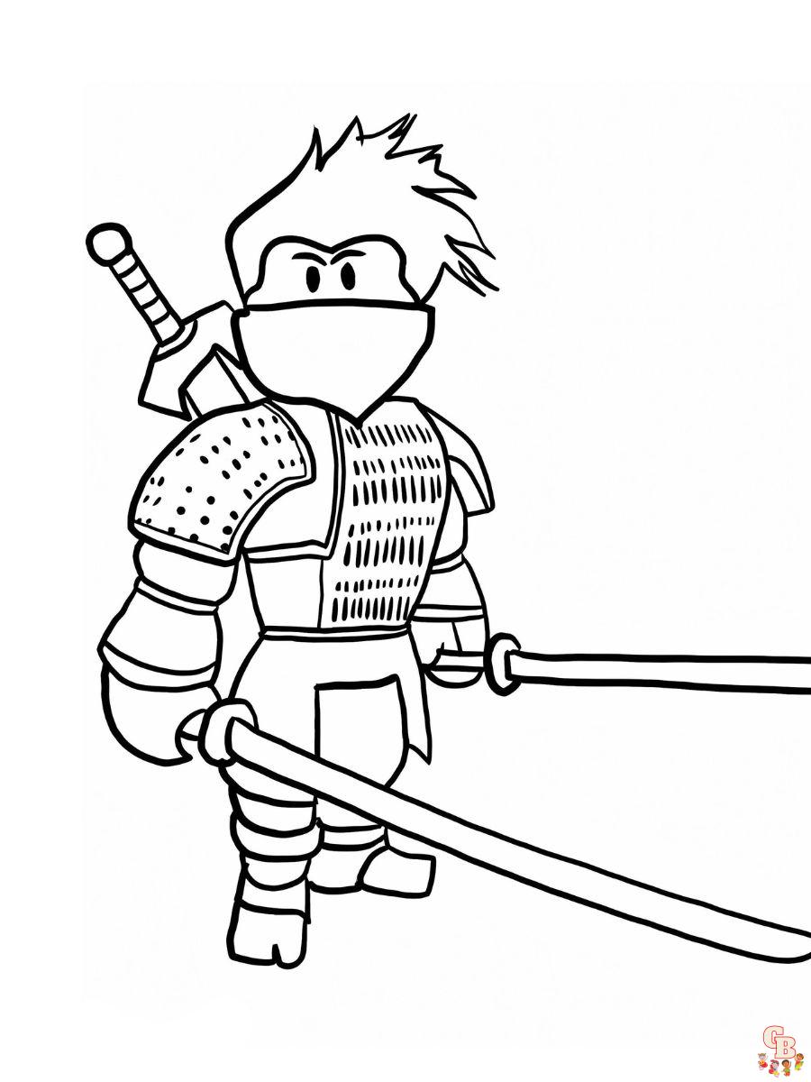 ninja roblox coloring pages