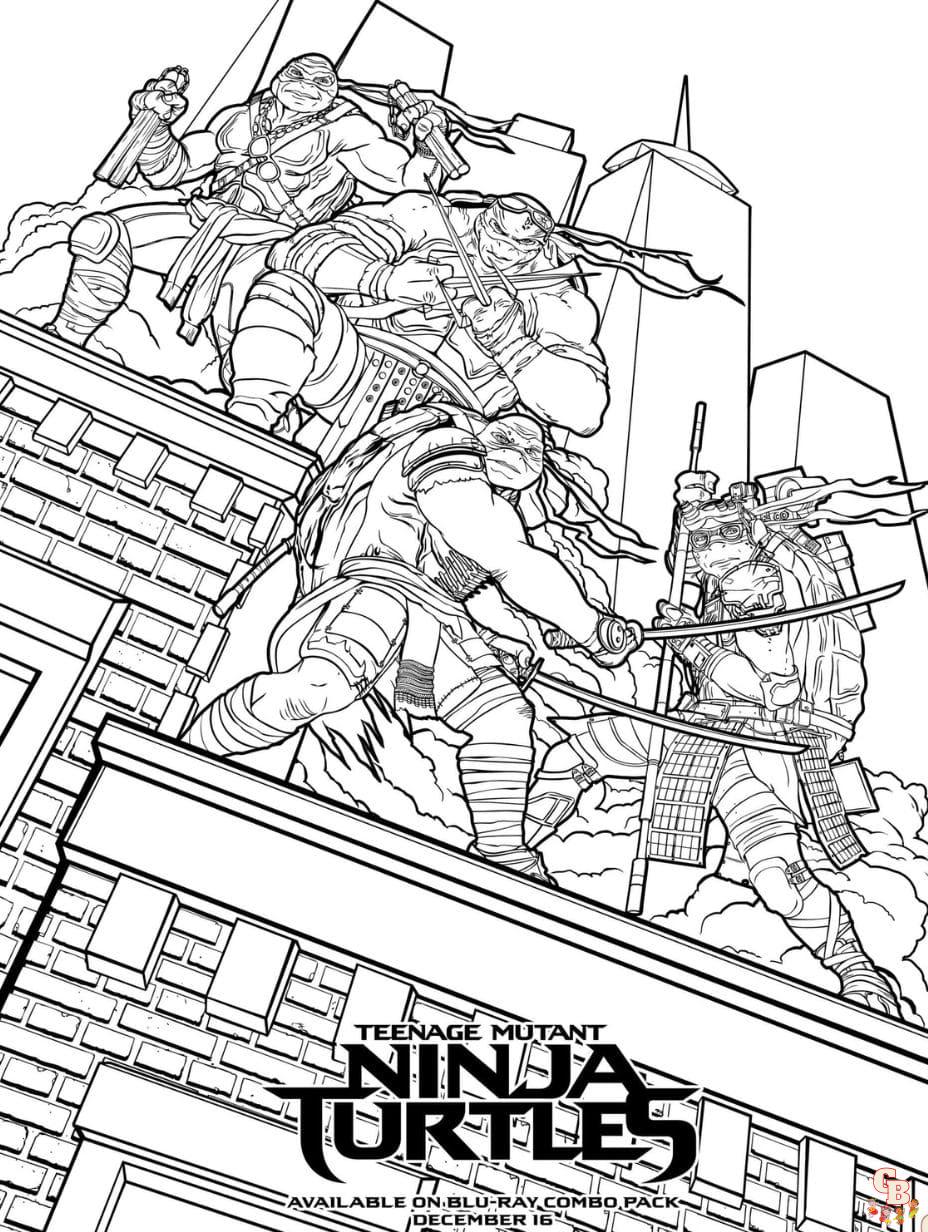 ninja turtle color pages