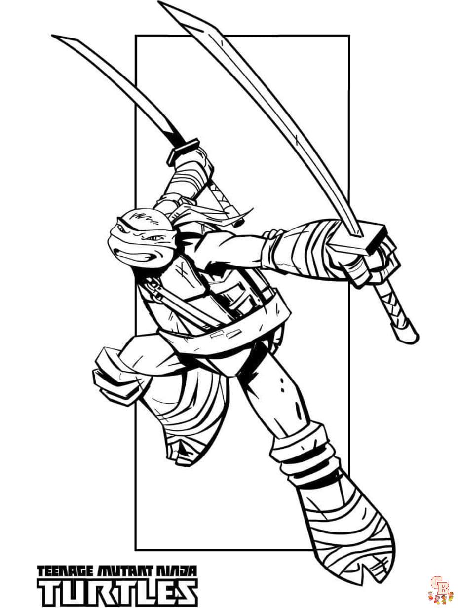 ninja turtles coloring page