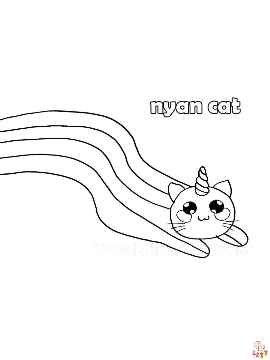 nyan cat coloring page