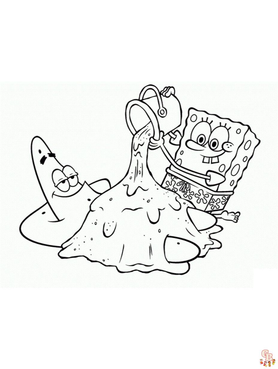 patrick and spongebob coloring pages