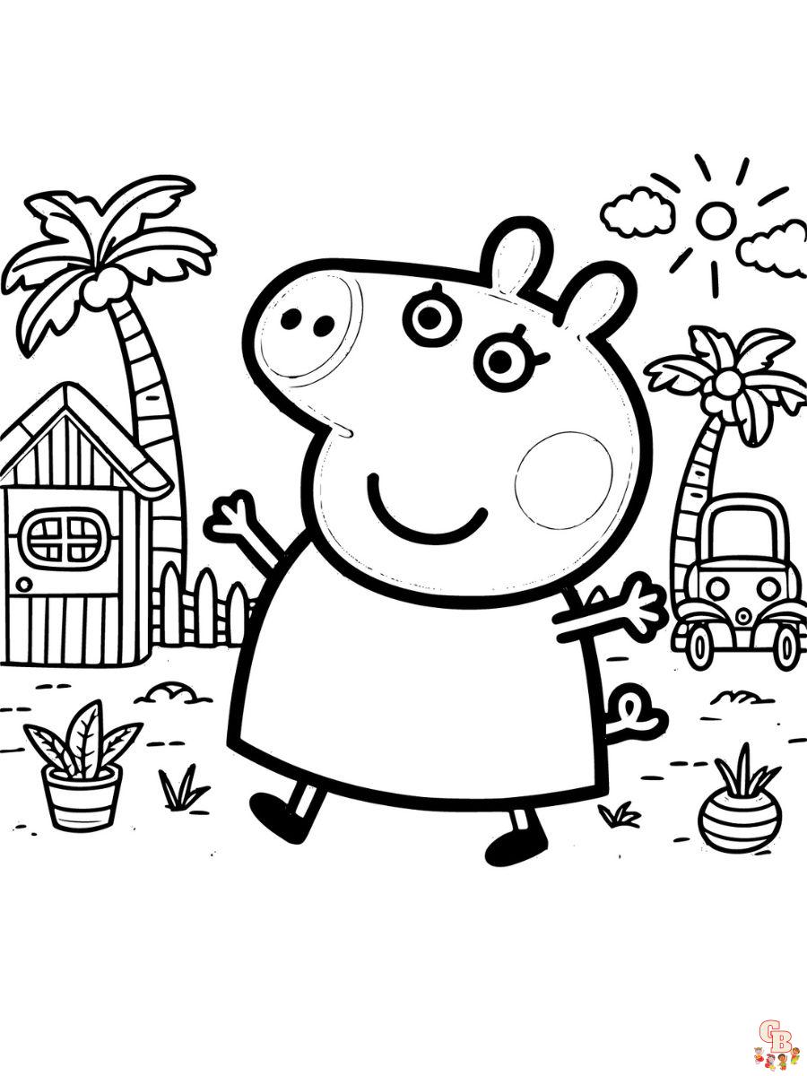 peppa pig coloring page