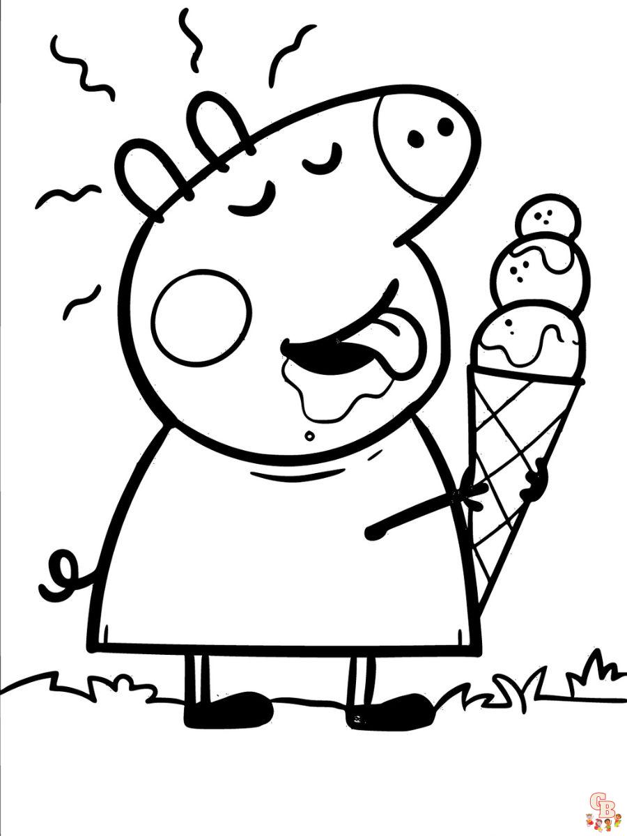 peppa pig coloring pages free printable