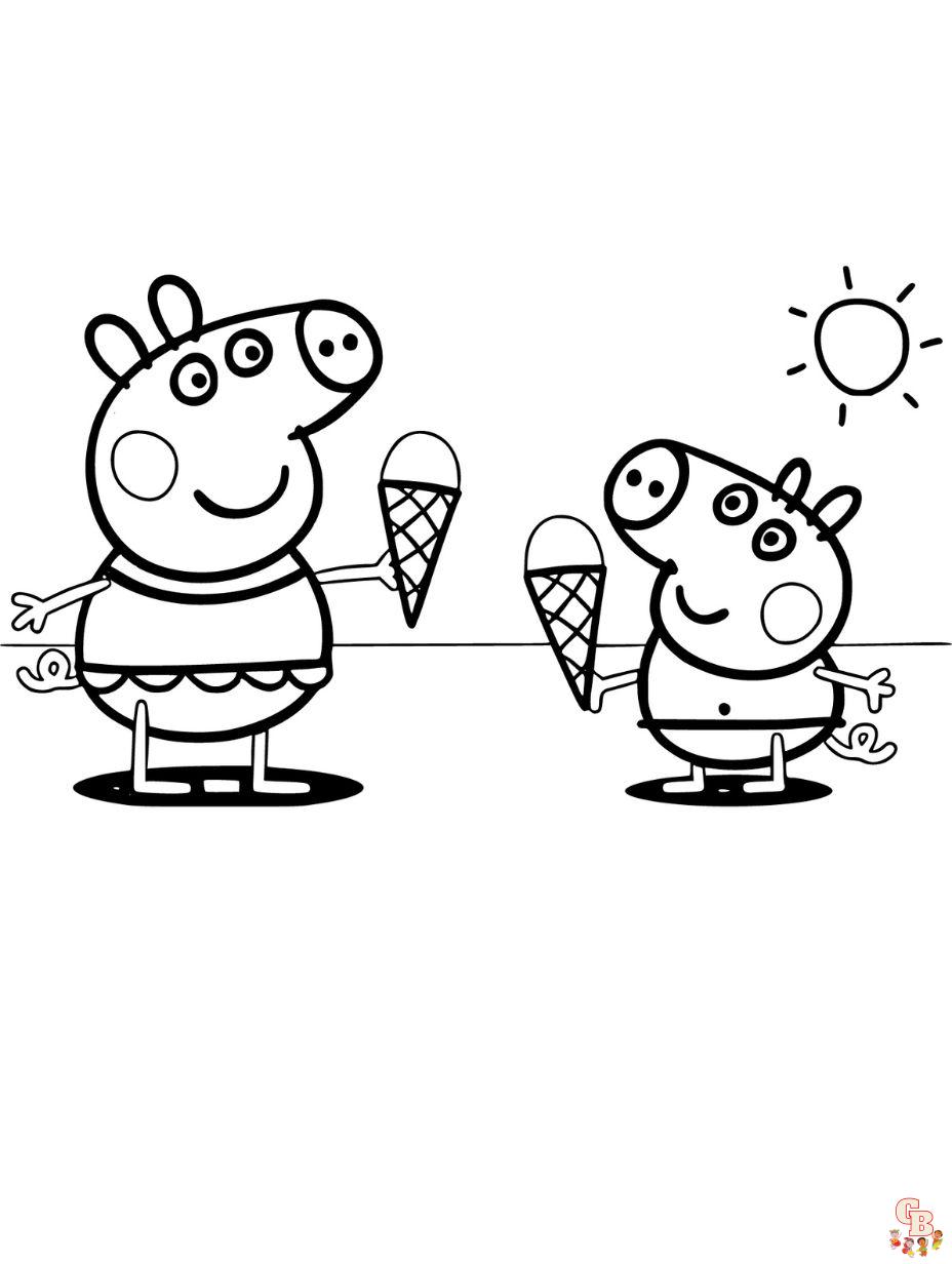 peppa pig coloring pages free printable