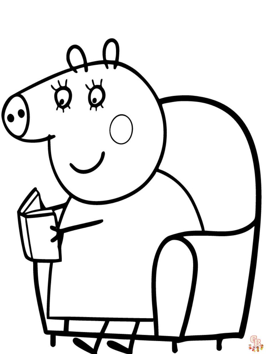 peppa pig coloring pages free
