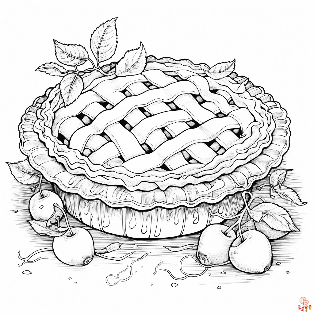 pie coloring pages printable free