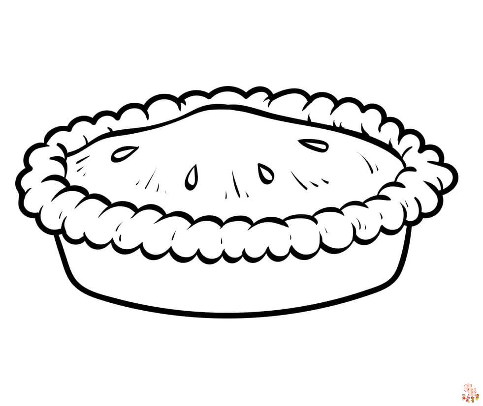 pie coloring pages printable