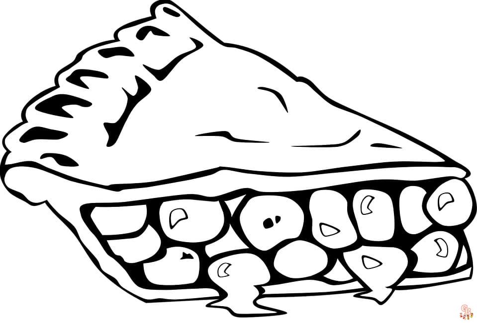 pie coloring pages to print