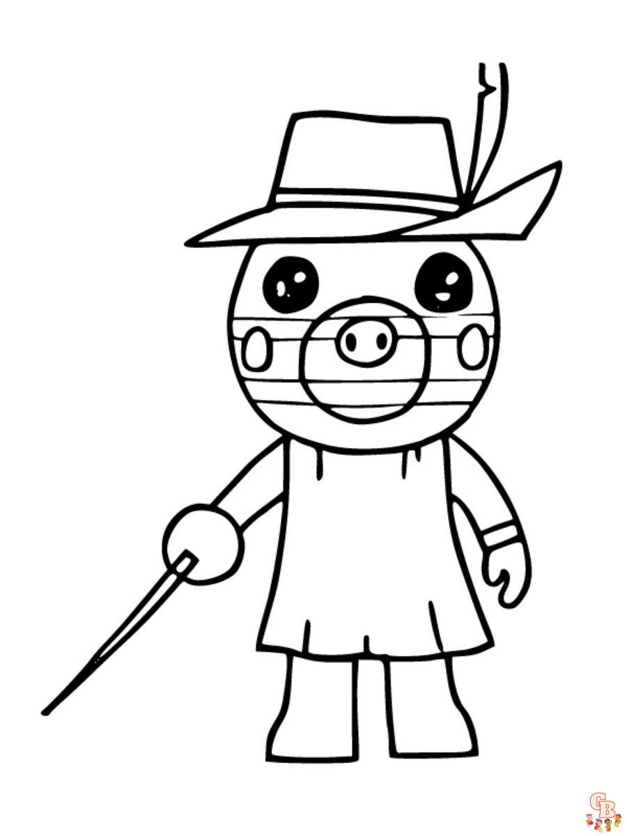 piggy coloring page