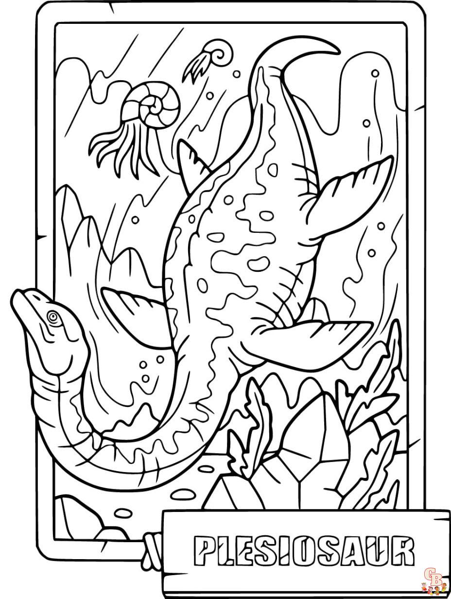 plesiosaurus coloring page