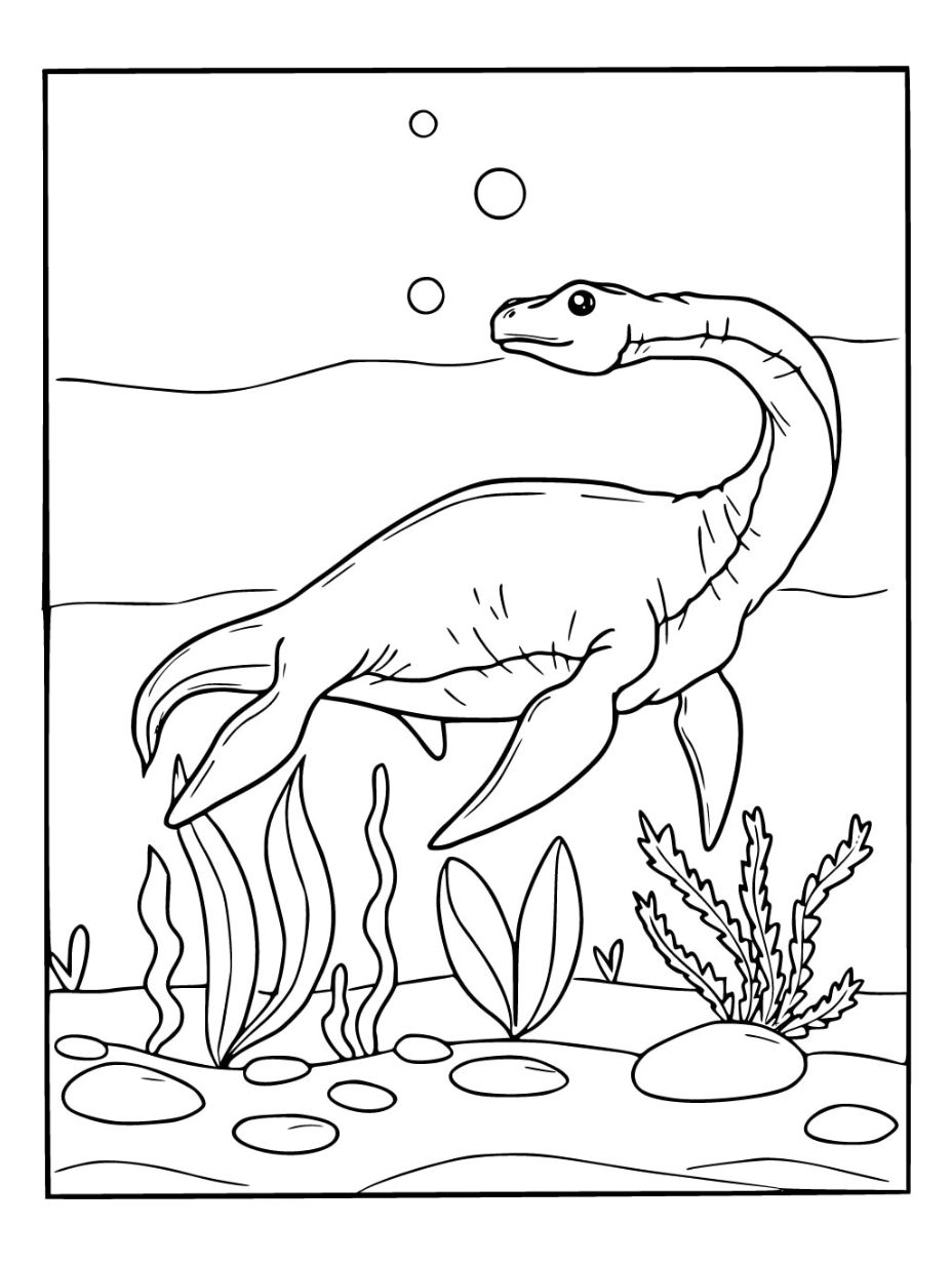 plesiosaurus coloring pages