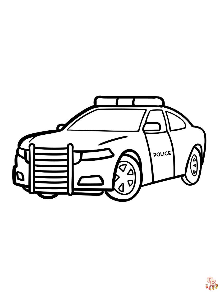 police car coloring page