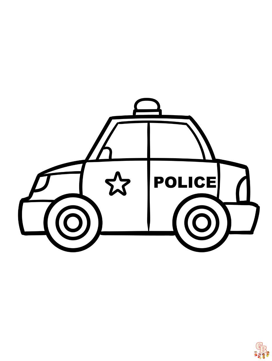 police car coloring pages