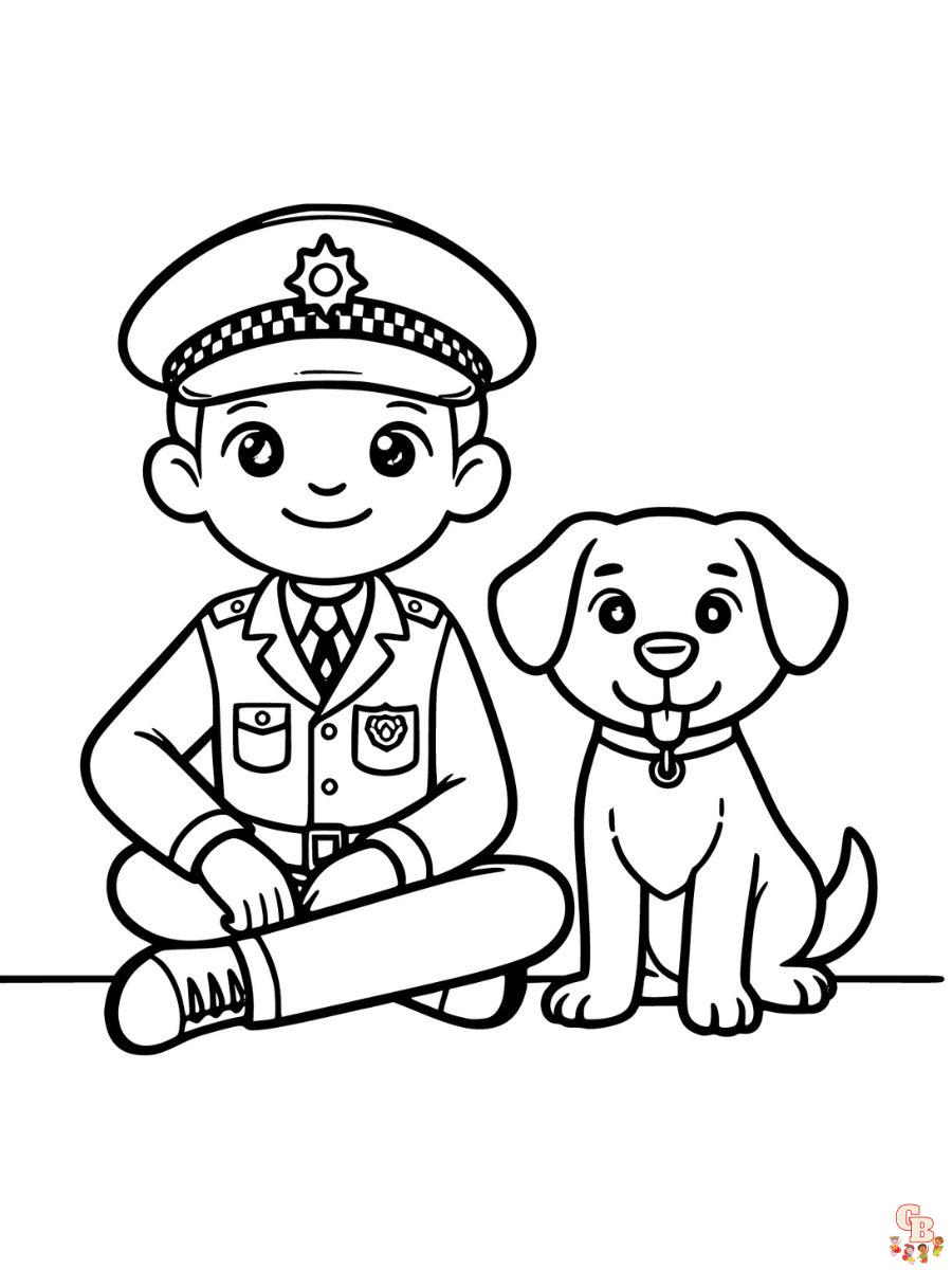 police man coloring pages