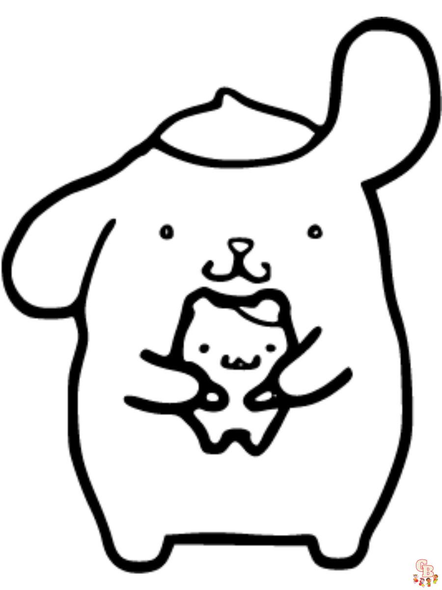 pompompurin coloring pages to print