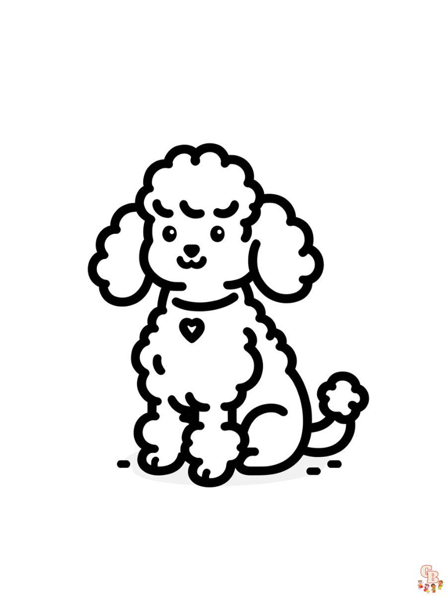 poodle coloring page