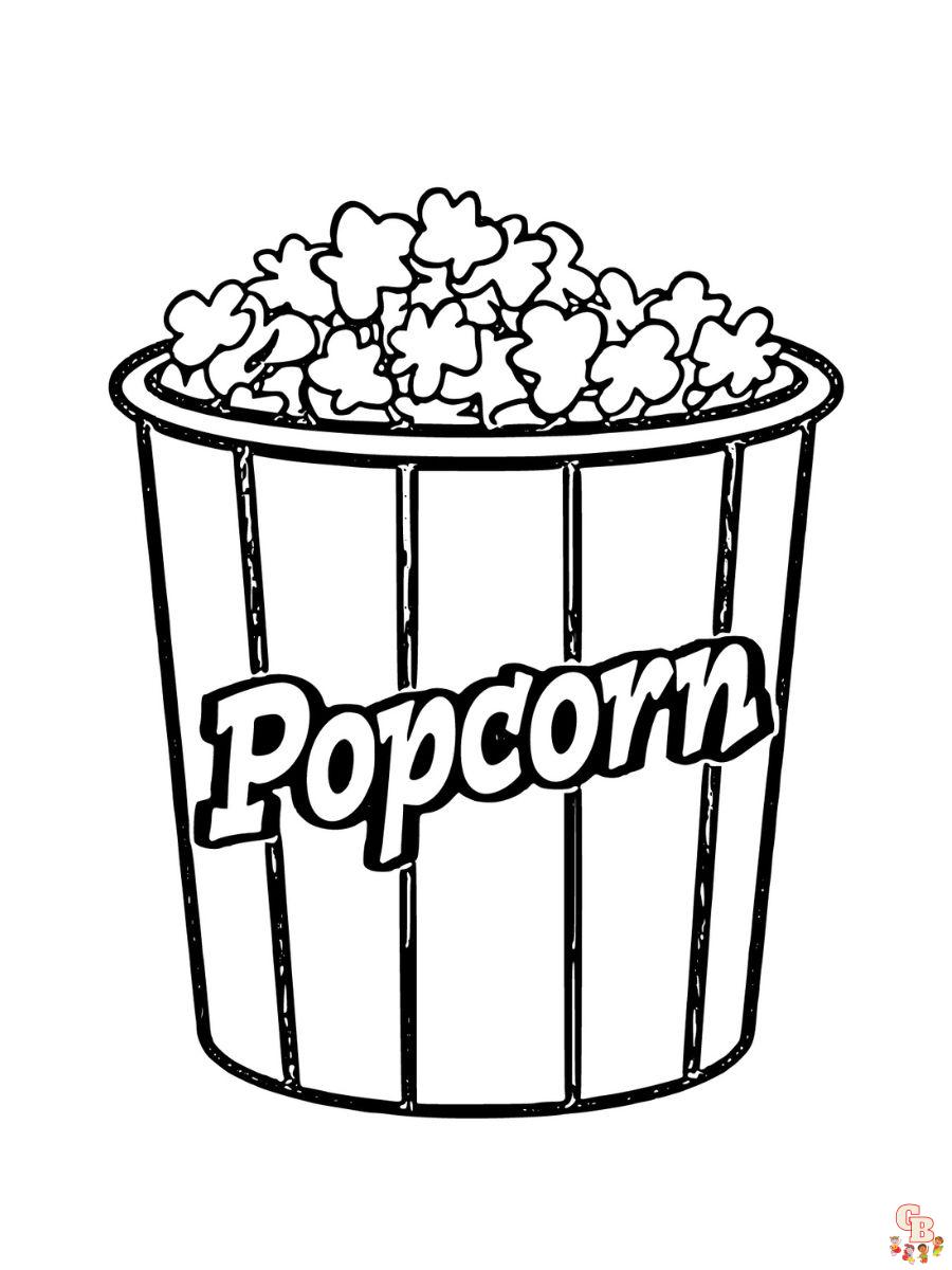 popcorn box coloring page