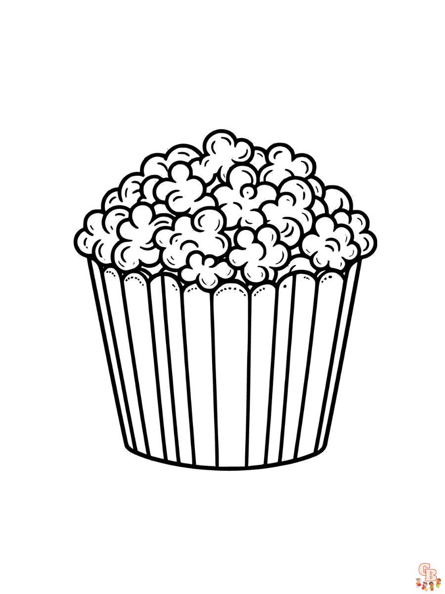 popcorn bucket coloring page