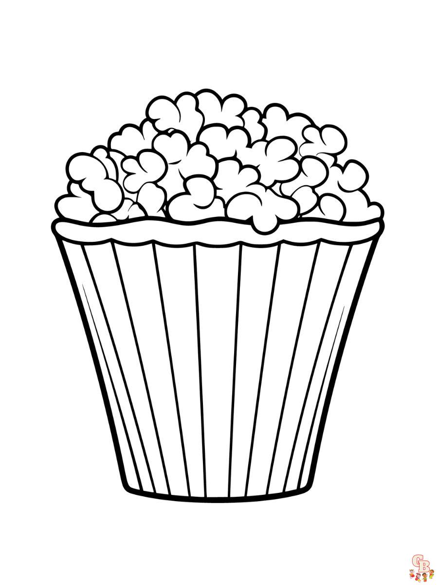 popcorn coloring pages