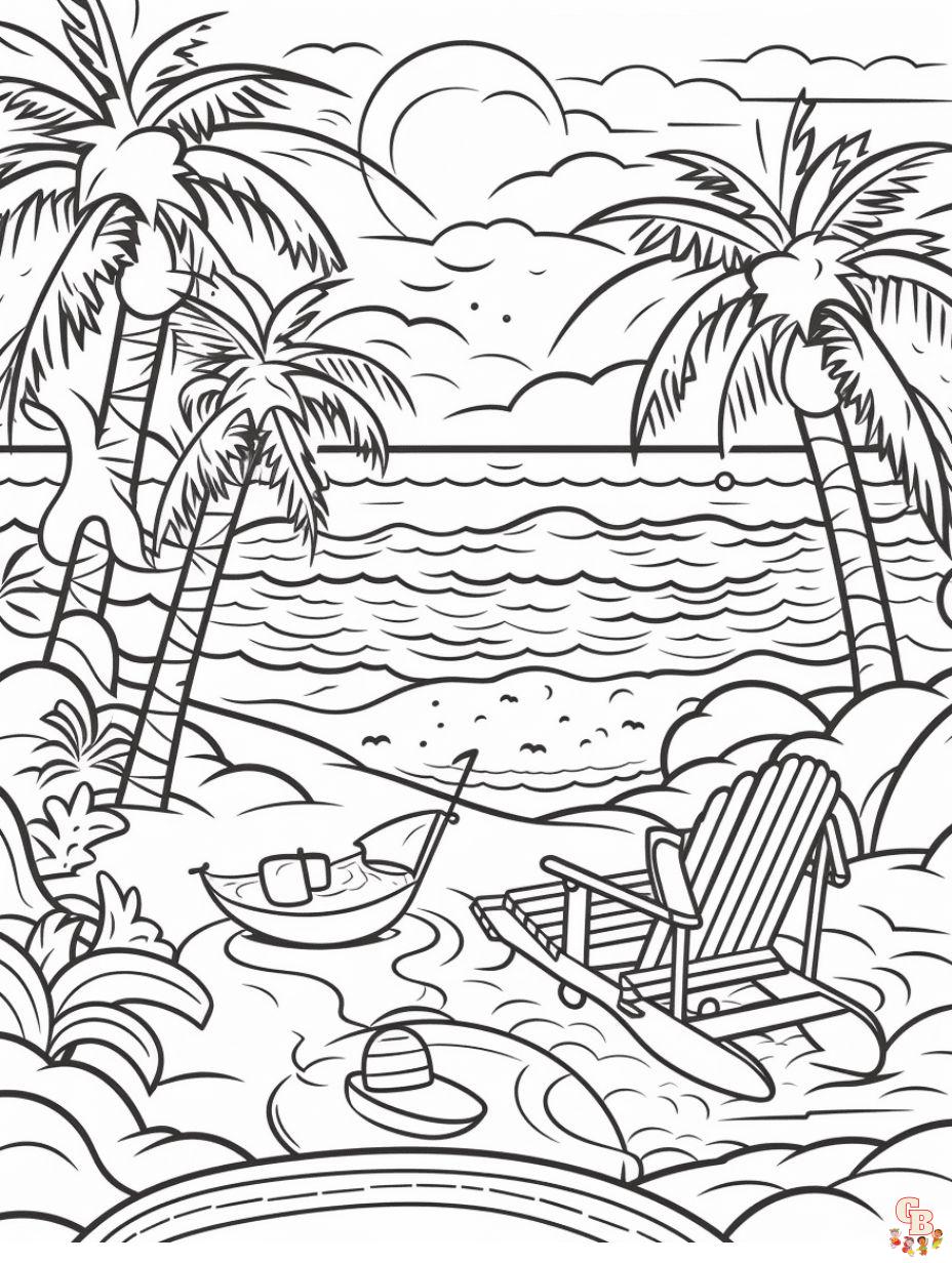 preschool coloring pages summer