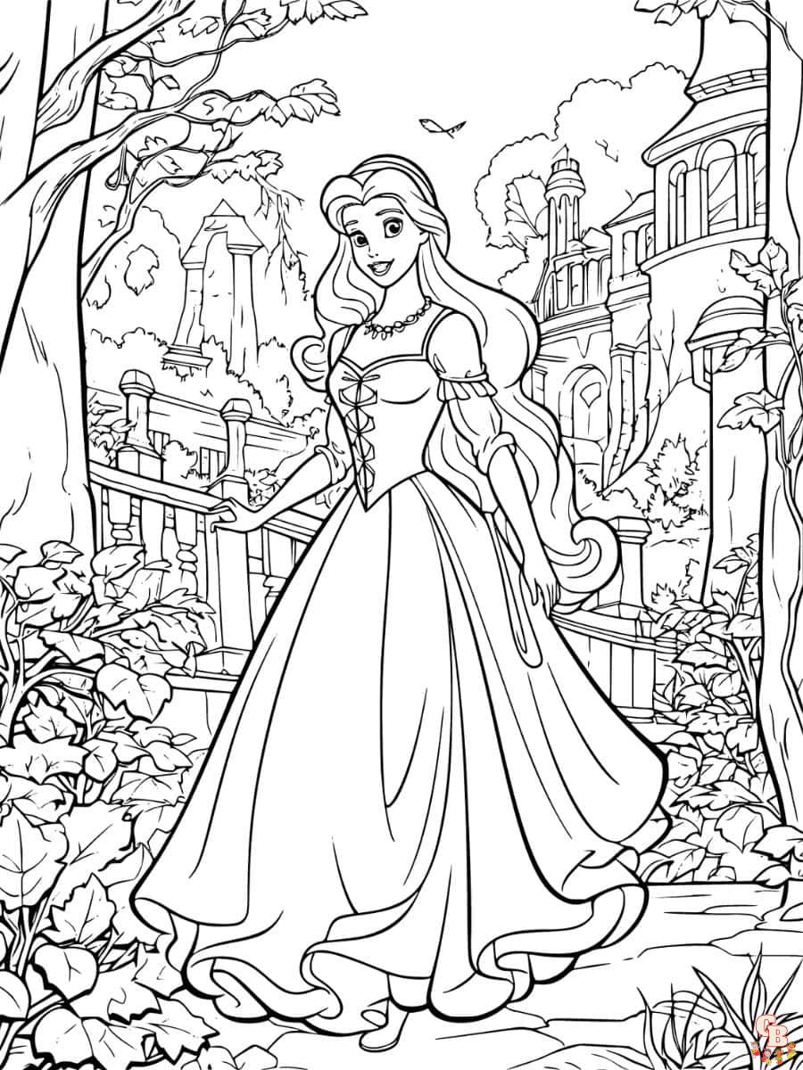 princess aurora coloring page