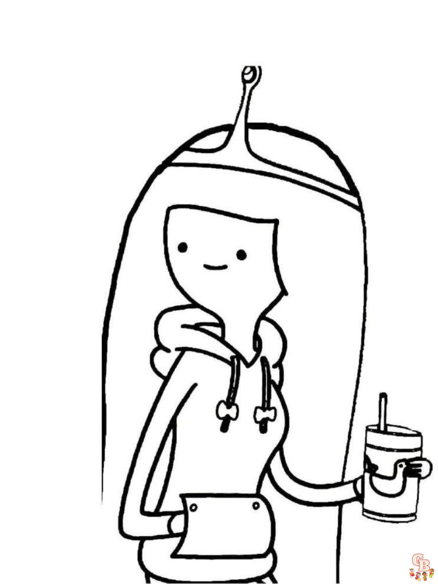 princess bubblegum adventure time coloring page