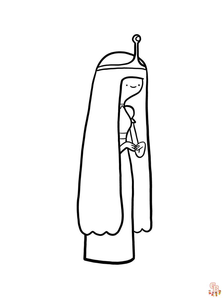 princess bubblegum adventure time coloring pages