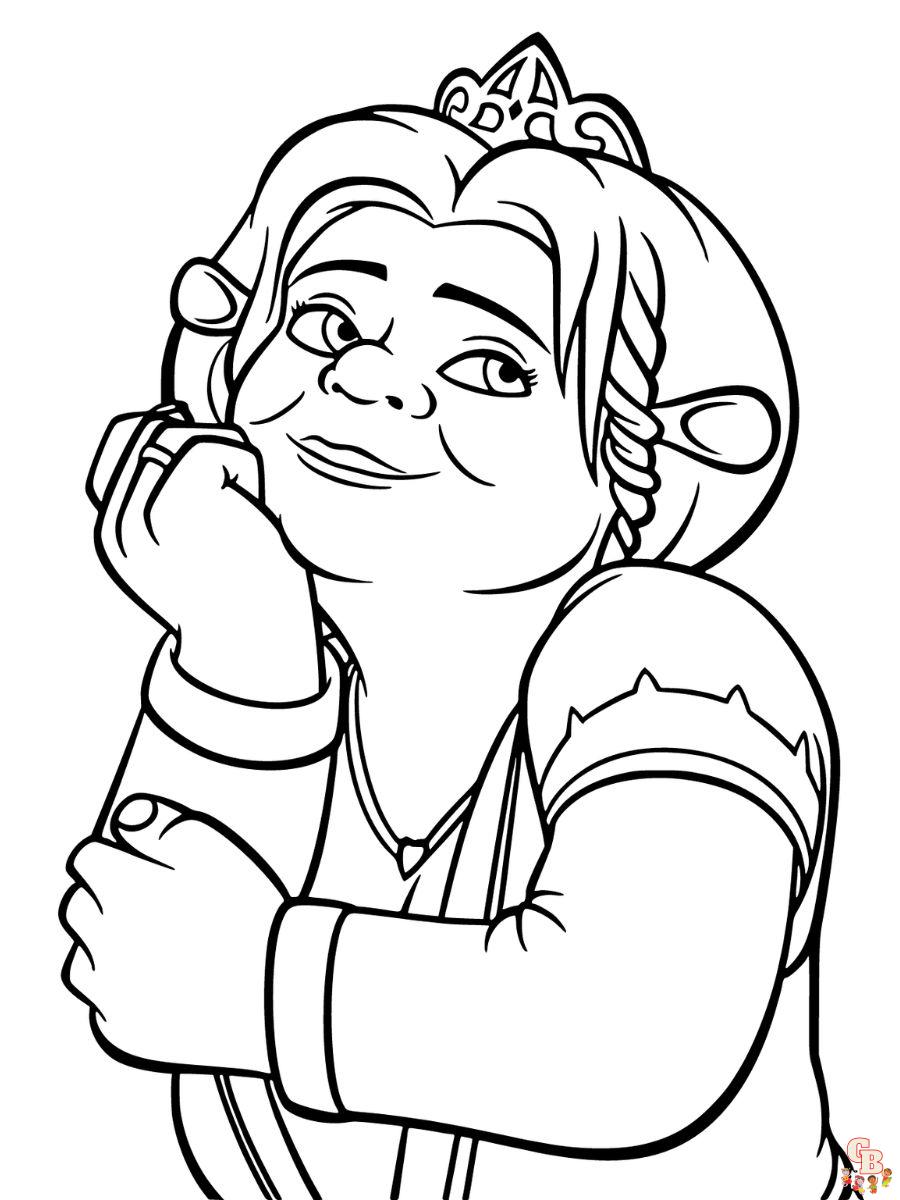 princess fiona coloring page