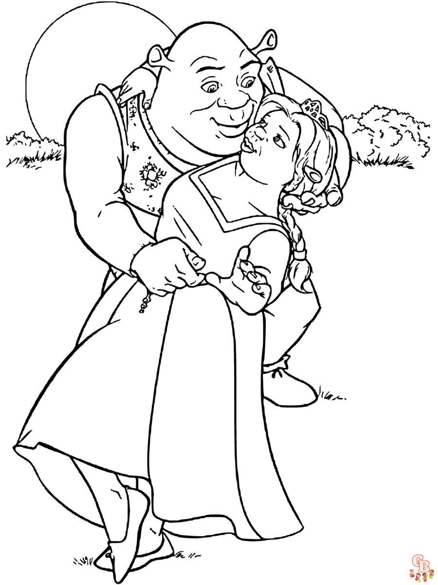 princess fiona shrek coloring pages