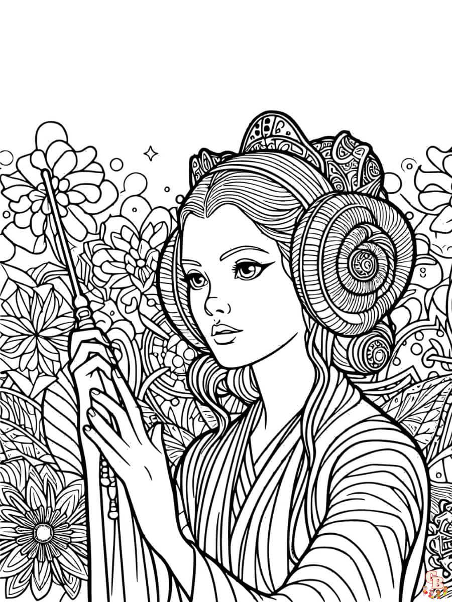 princess leah coloring pages