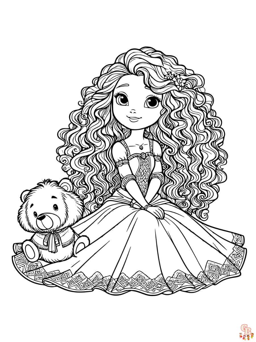 princess merida coloring pages