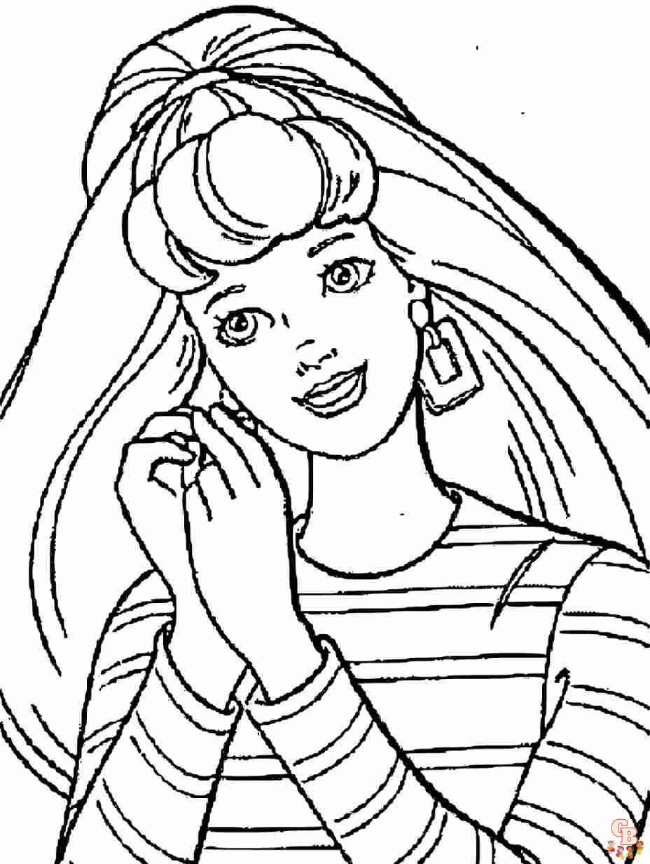 printable barbie coloring pages