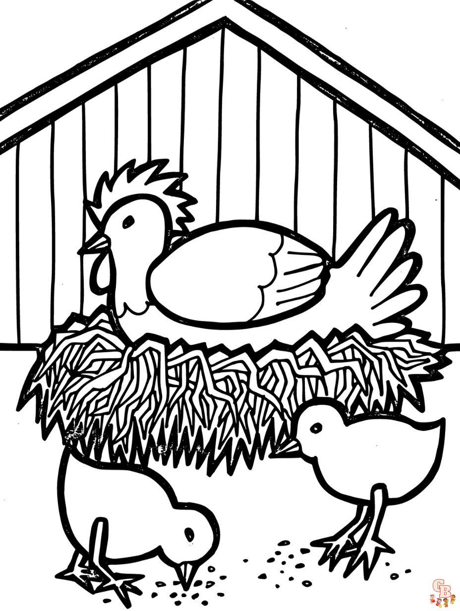 printable chicken coloring pages