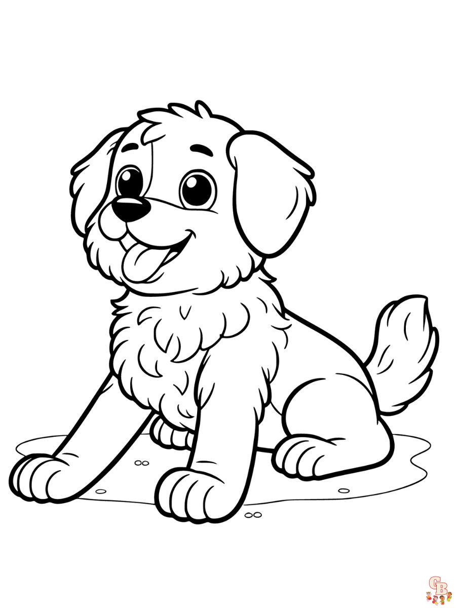 printable coloring page dog