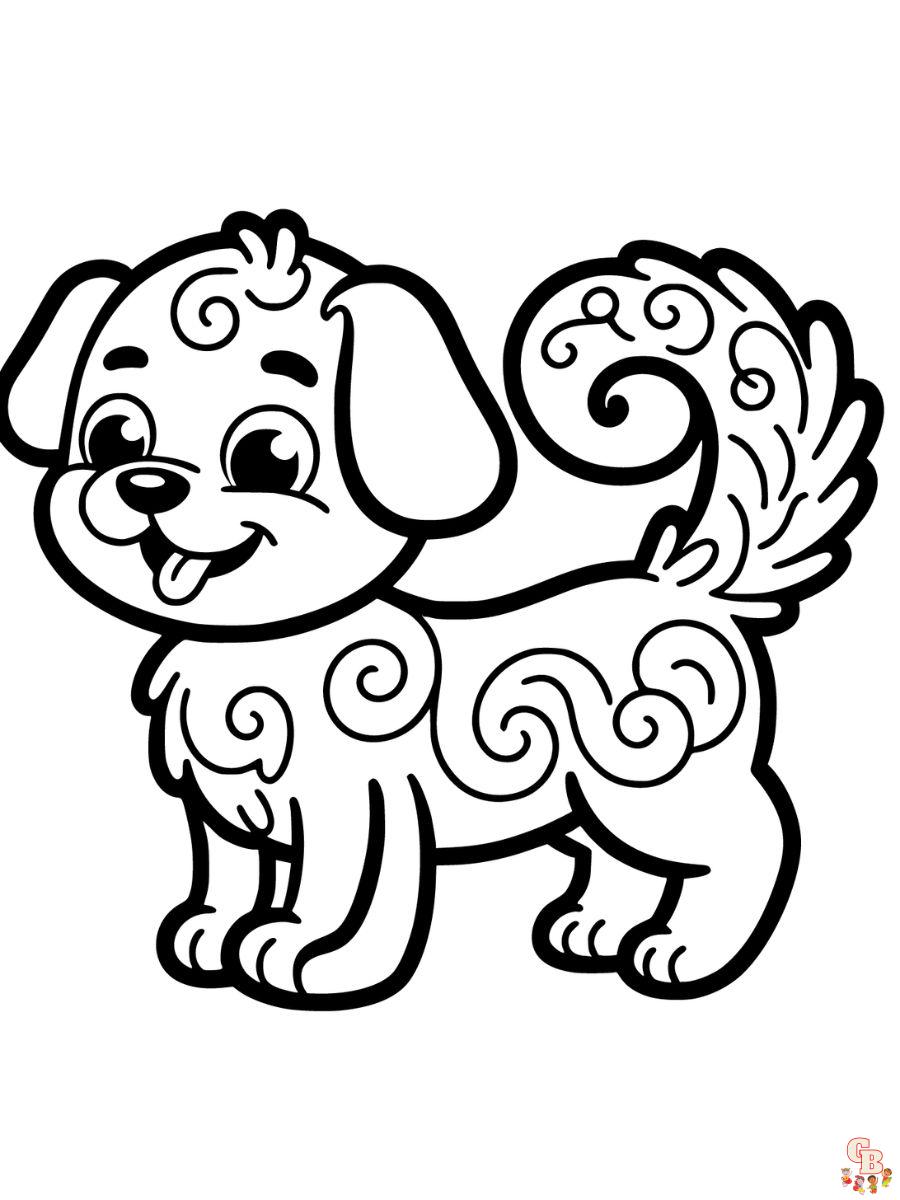 printable coloring pages dogs